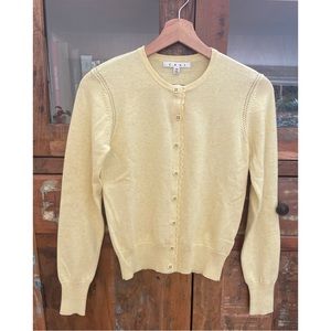 NWT CAbi Sunny Yellow Cotton Cardigan